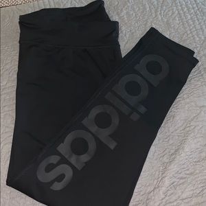 Womens XL black adidas leggings